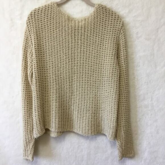 Calvin Klein Collection Tan Linen Blend Knit Sweater - Picture 8 of 14